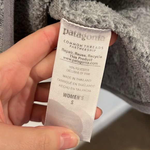 Patagonia Gray Zip Up Sweater with High Collar size small - Picture 4 of 8